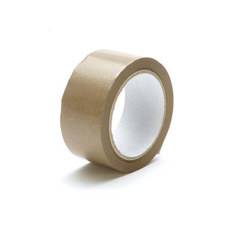 Packaging tape PVC brown 5cm x 66m with natural rubber adhesive